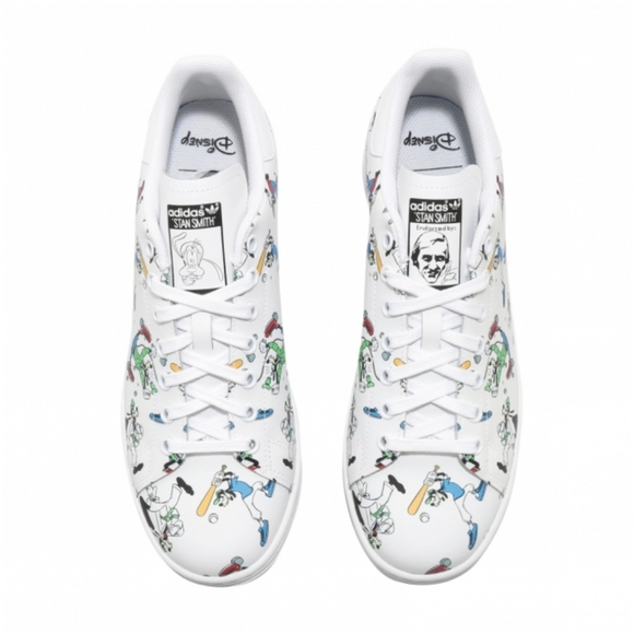 DISNEY X ADIDAS STAN SMITH GOOFY WHITE BLACK - Picture 3 of 8